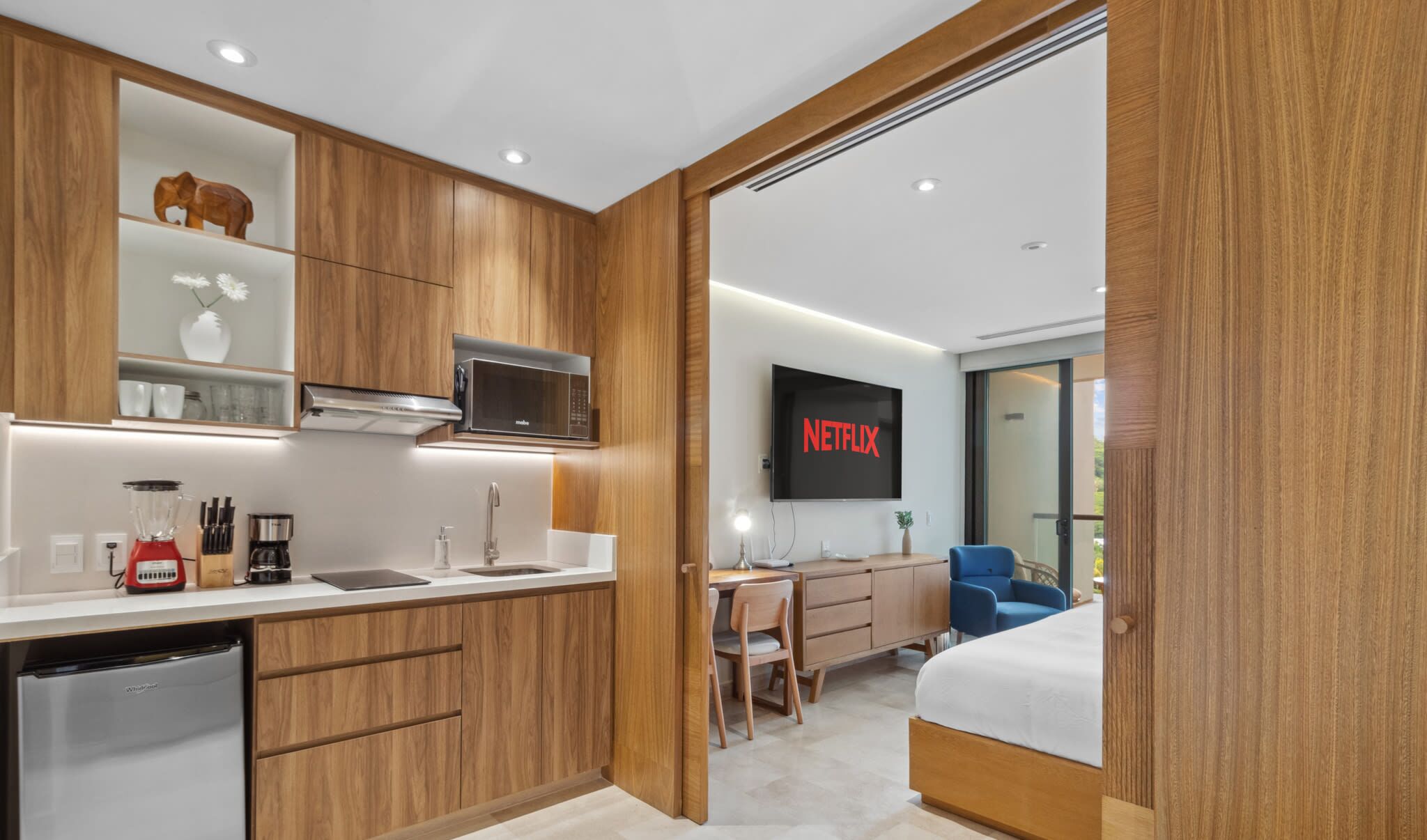 1 غرفة نوم ومكتب وواي فاي وملاءات أسرّة