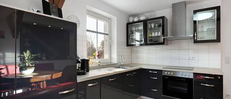 Fridge, oven, stovetop, dishwasher