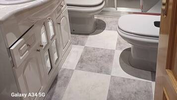 Towels, soap, toilet paper