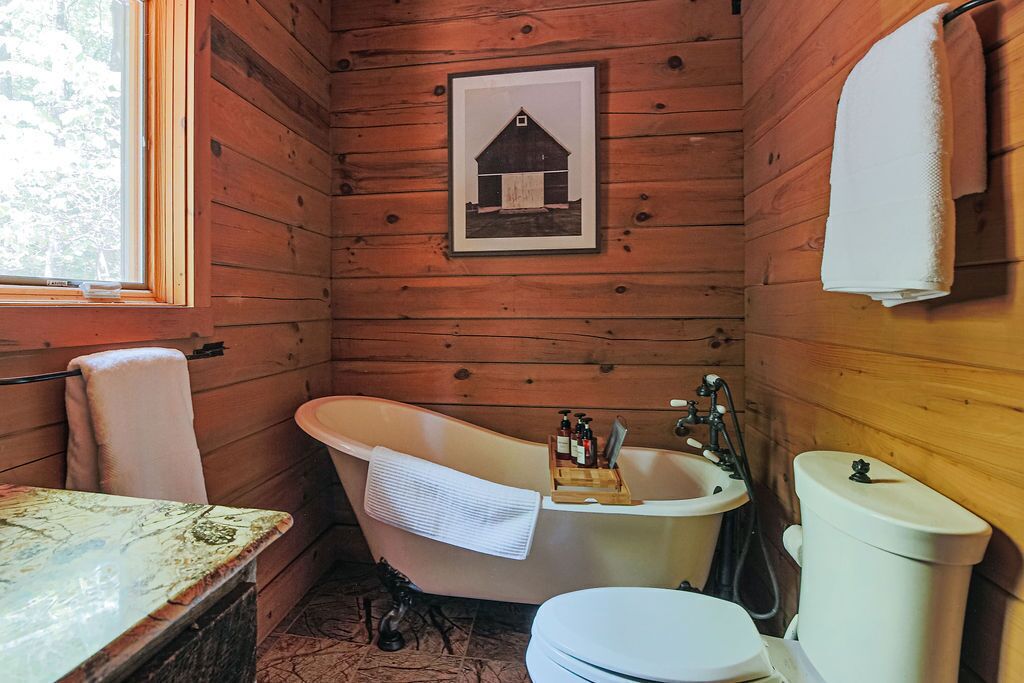 Shower, towels, soap, shampoo