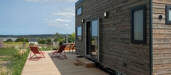 Tiny House 'Bada' with Sea View, Nordic Bath, Private Terrace and Wi-Fi