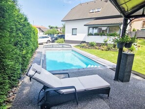 A heated pool