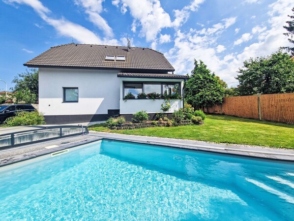 A heated pool