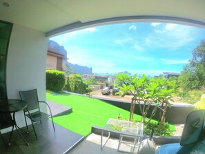 Outdoor dining - B308 - 1 BR Serviced Apartment with Pool Access at Ao Nang Beach (Tambon Ao Nang)