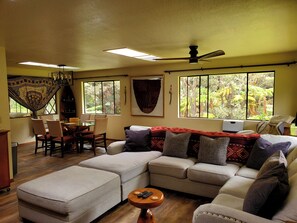 Smart TV, fireplace, printers