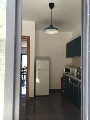 Réfrigérateur, micro-ondes, plaque de cuisson, cafetière/bouilloire