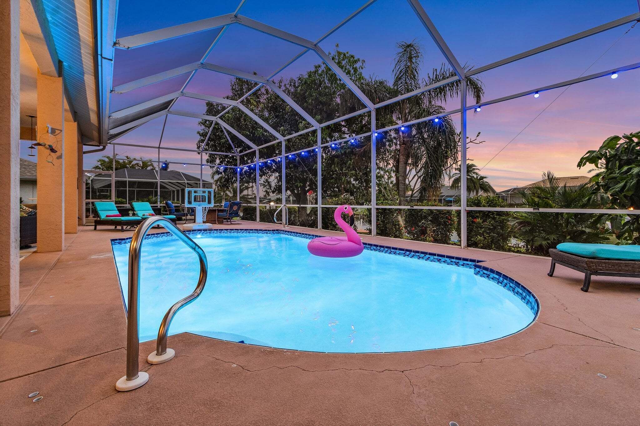 A heated pool