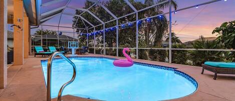 A heated pool