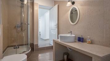 Family House, Multiple Bedrooms, Mountainside (Villa Anna With Private Pool And) | Bathroom | Shower, hair dryer, towels, soap