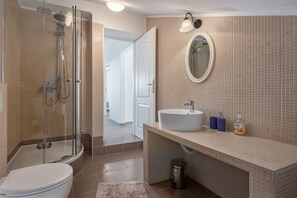 Family House, Multiple Bedrooms, Mountainside (Villa Anna With Private Pool And) | Bathroom | Shower, hair dryer, towels, soap - Villa Anna With Private Pool And Garden (Bribir)