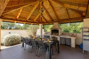 Family House, Multiple Bedrooms, Mountainside (Villa Anna With Private Pool And) | Outdoor dining - Villa Anna With Private Pool And Garden (Bribir)