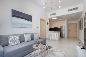 TV - Binghatti Mirage 135 - JVC · Restful apartment with private terrace by the pool (Jumeirah Village Circle (JVC))