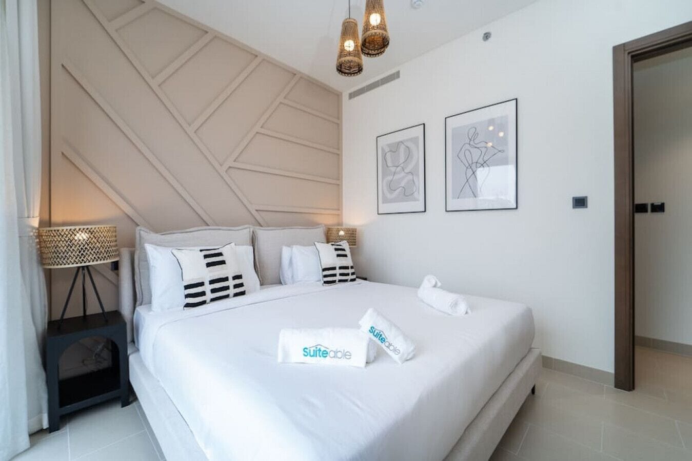 1 bedroom, desk, iron/ironing board, travel cot