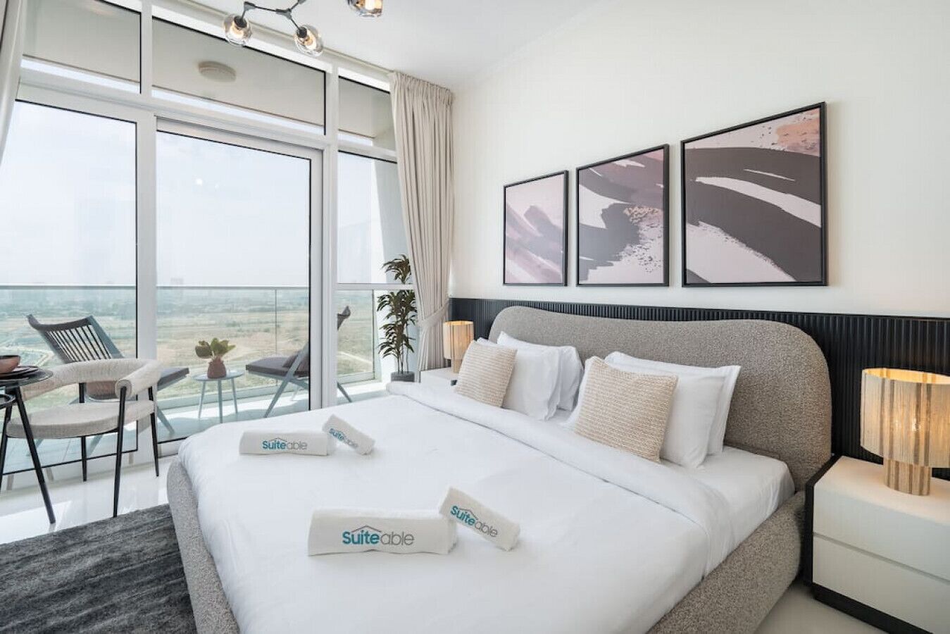 1 bedroom, desk, iron/ironing board, travel crib