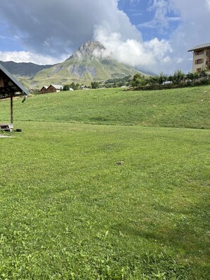 Property grounds - Apartment 'Les Combles' with Mountain View, Private Terrace and Wi-Fi (Albiez-Montrond)