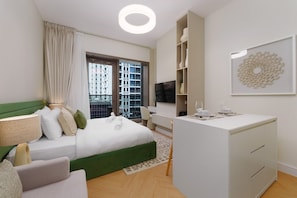 1 bedroom, iron/ironing board, travel crib, WiFi