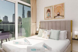 1 bedroom, iron/ironing board, travel cot, WiFi - Contemporary Apartment with Burj Khalifa View (Dubai)