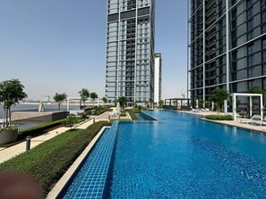 Pool - Luxury Living with Panoramic View in Creek Harbour (Dubai)