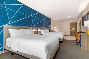 Down comforters, pillowtop beds, blackout drapes, iron/ironing board