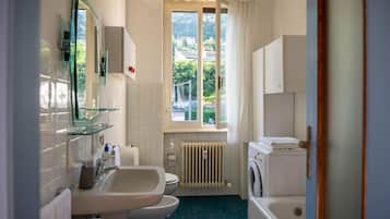 Regadera, secadora de cabello, toallas