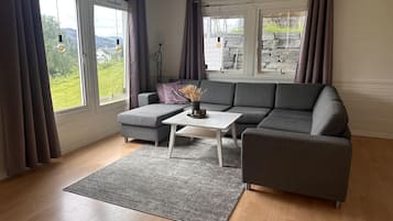 Apartment | Living area | TV, fireplace