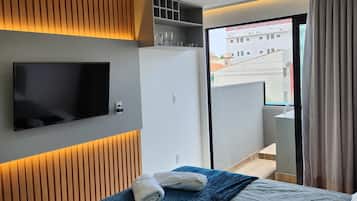 Studio Confort, vue ville | Espace de travail pour ordinateur portable, Wi-Fi gratuit