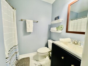 Hair dryer, towels