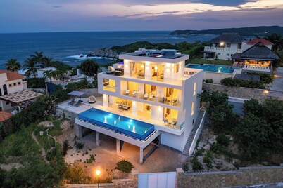 Ocean View Villa with Infinity Pool & Rooftop Plunge Pool