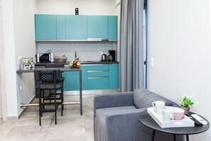 Mini-fridge, electric kettle
