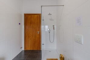 Ducha, secador de pelo y toallas