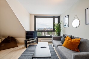 Classic Apartment, Balcony | Living area - Forenom Serviced Apartments Oslo Munch (Oslo)