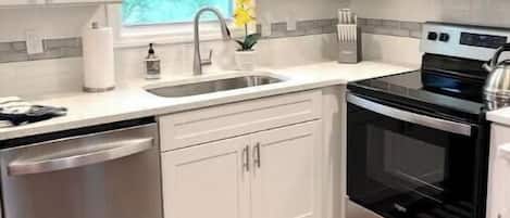 Microwave, oven, stovetop, dishwasher