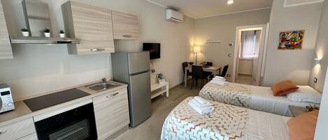 1 غرفة نوم وواي فاي وملاءات أسرّة