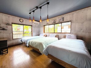 3 chambres, bureau, Wi-Fi gratuit, draps fournis