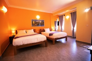 Superior Studio Suite, 2 Queen Beds, Balcony, City View | Laptop workspace, soundproofing, free WiFi - Daun Penh Palace Boutique (Phnom Penh)