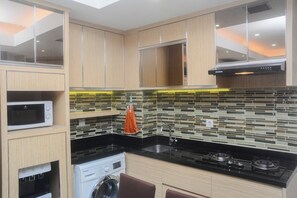 디럭스 아파트 | 전용 주방 | 대용량 냉장고, 쿡탑, 밥솥, 식탁