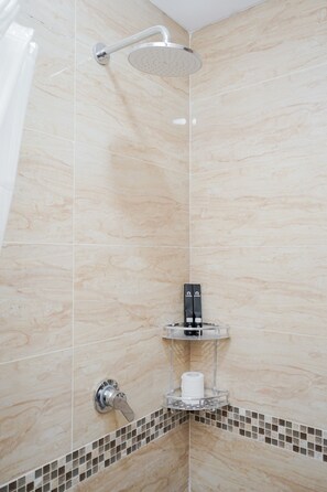Deluxe Studio | Bathroom | Shower, free toiletries, towels