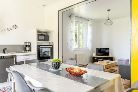 Dining. Maison Ker Morin with Large Garden and Wi-Fi