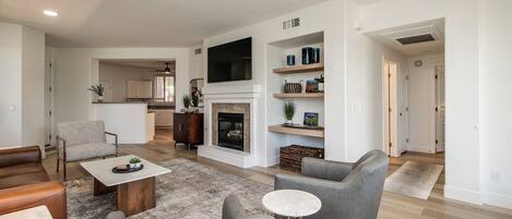 TV connectée, cheminée