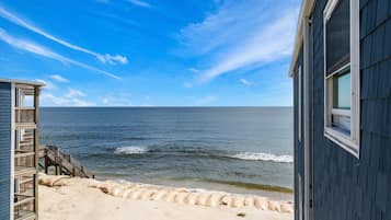On the beach, beach towels