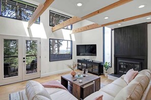 TV, fireplace, video games, offices