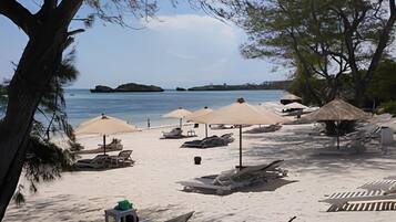 Sun loungers, beach towels