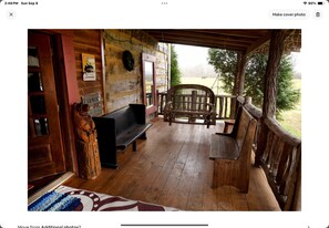 Terrace/patio - Unplug & Recharge at “Visions of the Past” - our Rustic Cabin from 1844 (Sautee Nacoochee)