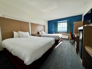Standard Double Room, 2 Queen Beds | Desk, laptop workspace, blackout drapes, iron/ironing board - Red River Lodge (Fargo)