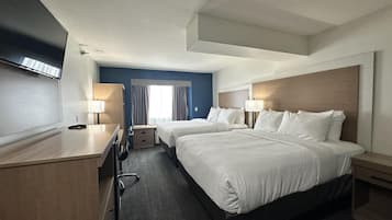 Standard Room, 2 Queen Beds, Accessible, Non Smoking | Desk, laptop workspace, blackout drapes, iron/ironing board