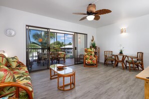 Condo, 1 Queen Bed with Sofa bed (Kona Plaza#411) | Living area - Kona Plaza#411 (Kailua-Kona)