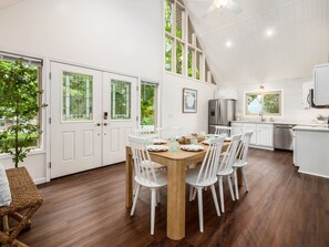 Dining - Lake Views: Modern Coastal 3 BR Apple Valley Lake Beach House (Howard)