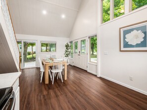 Dining - Lake Views: Modern Coastal 3 BR Apple Valley Lake Beach House (Howard)