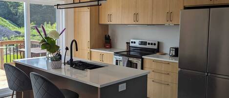 Microwave, oven, stovetop, dishwasher