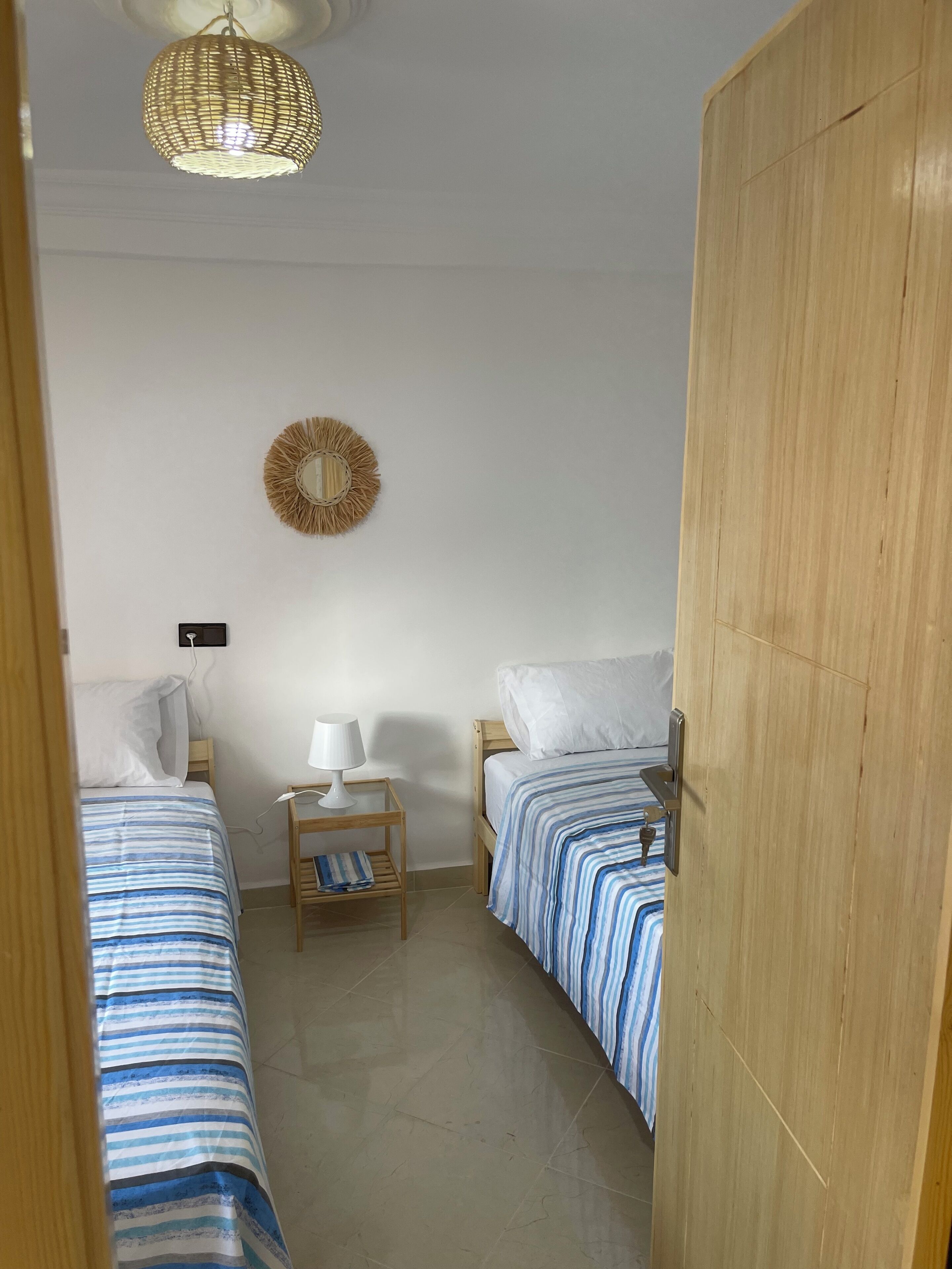 2 bedrooms, bed sheets